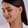 Rose Gold Quoted Diamond Earrings