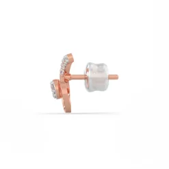 Rose Gold Quoted Diamond Earrings