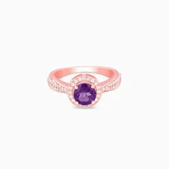 Rose Gold Radiance Amethyst Ring