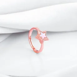 Rose Gold Radiating Star Ring