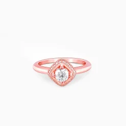 Rose Gold Rhombus Radiance Ring