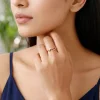 Rose Gold Ribbon Shine Ring