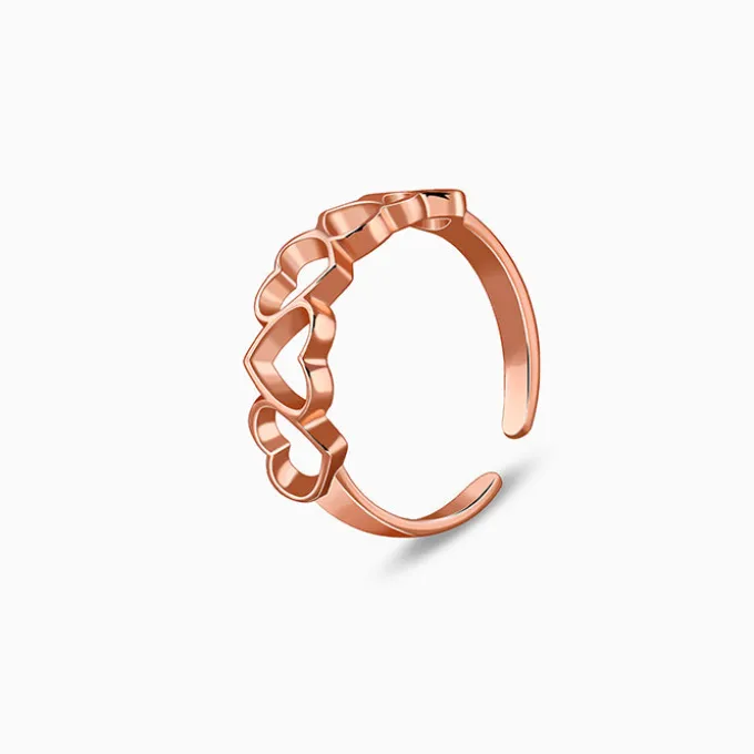 Rose Gold Ridam Toe Rings