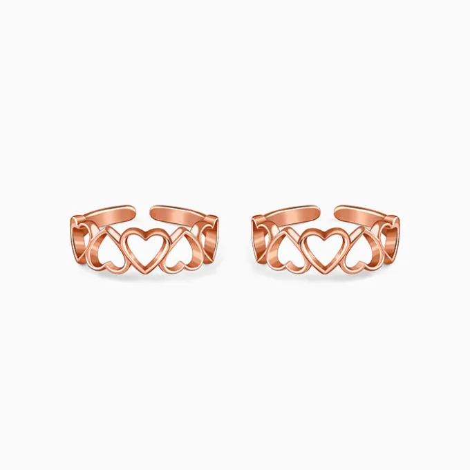 Rose Gold Ridam Toe Rings