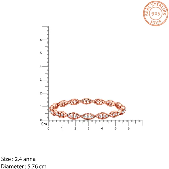 Rose Gold Riverwyn Bangle (Size 2.4)