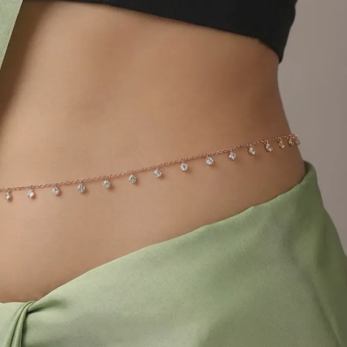 Rose Gold Rosara Gleam Waist Chain