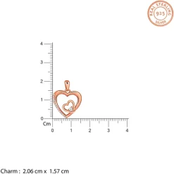 Rose Gold Rose Harmony Pendant With Link Chain