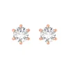 Rose Gold Round Solitaire Diamond Studs