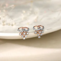 Rose Gold Royal Diamond Stud Earrings