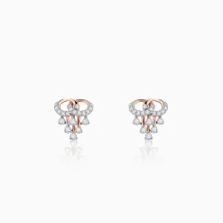 Rose Gold Royal Diamond Stud Earrings