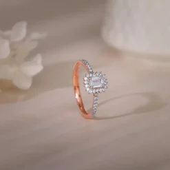 Rose Gold Sanguine Solitaire Lab Grown Diamond Ring