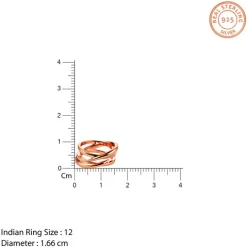 Rose Gold Sculptural Ring (Size 12)