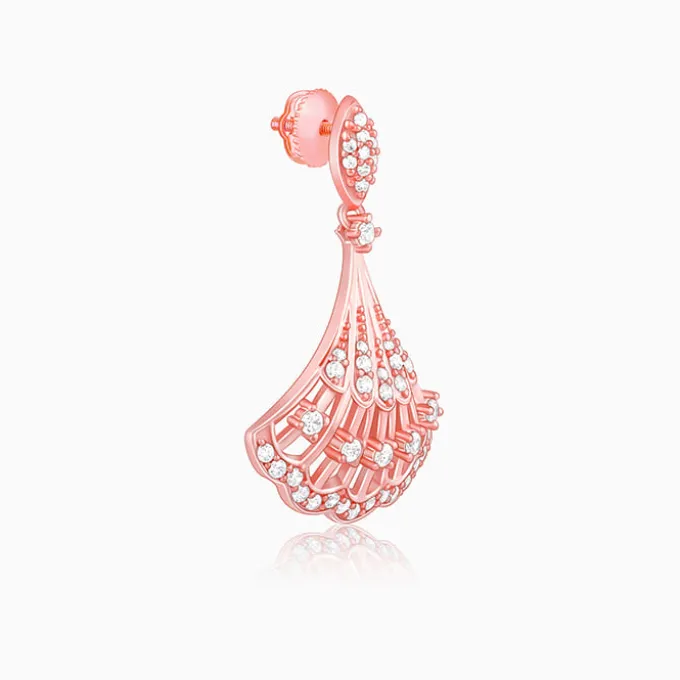 Rose Gold Seashell Earrings