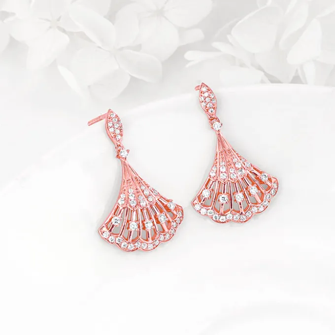 Rose Gold Seashell Earrings