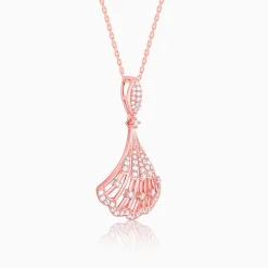 Rose Gold Seashell Pendant With Link Chain