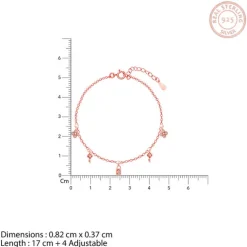 Rose Gold Secure Love Bracelet
