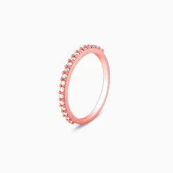 Rose Gold Serenity Line Ring
