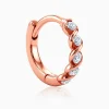 Rose Gold Serin Lab Grown Diamond Hoop Earrings