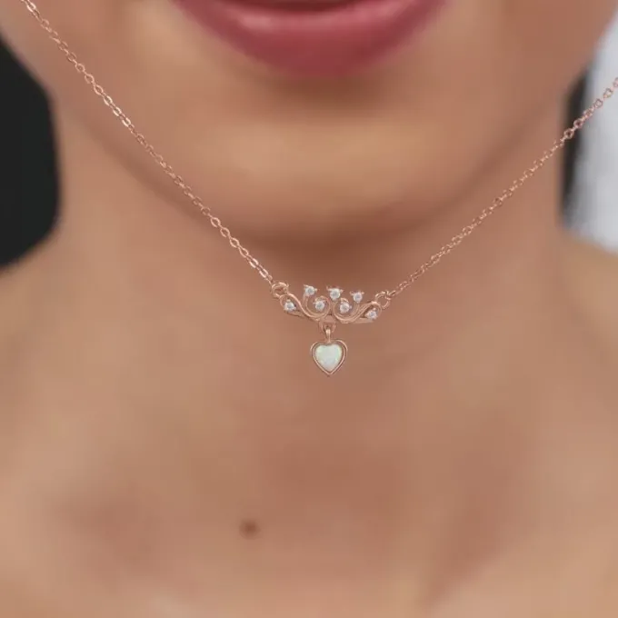 Rose Gold She The Achiever Pendant With Link Chain