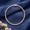 Rose Gold Shiney Tennis Bracelet (Size 18 cm)