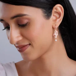 Rose Gold Shining Butterfly Earrings
