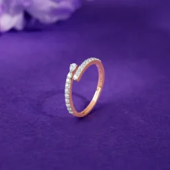 Rose Gold Shooting Star Lab Grown Diamond Ring