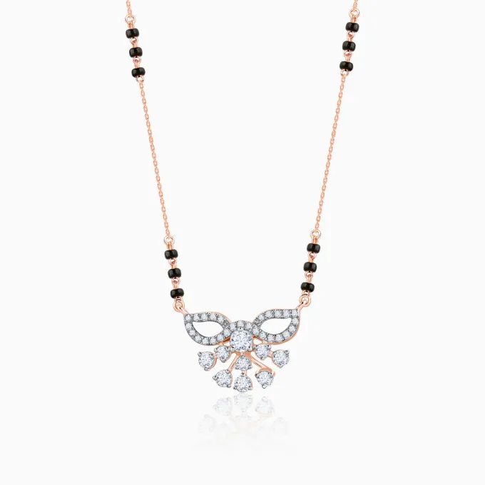Rose Gold Shruthi Lab Grown Diamond Mangalsutra