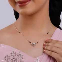 Rose Gold Shruthi Lab Grown Diamond Mangalsutra