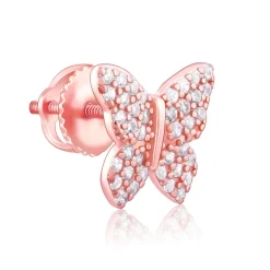 Rose Gold Skipper Butterfly Earrings