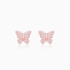 Rose Gold Skipper Butterfly Earrings