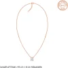 Rose Gold Solitaire Gleam Pendant With Link Chain