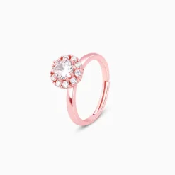 Rose Gold Solitaire Spin Ring