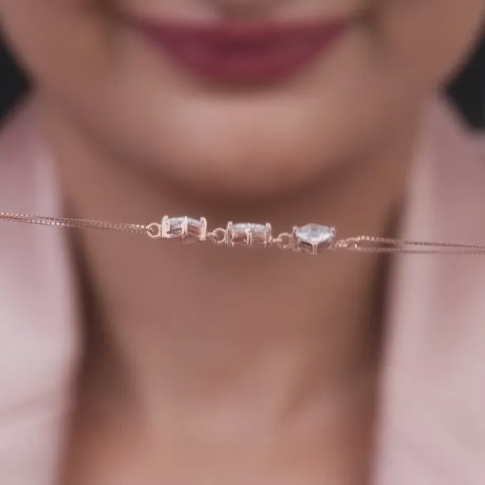 Rose Gold Sparkling Zircon Bracelet