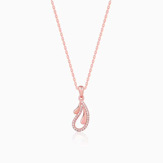 Rose Gold Specially You Pendant With Link Chain