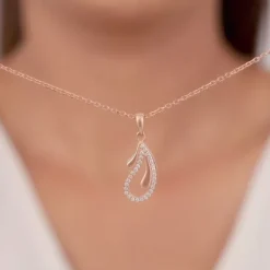 Rose Gold Specially You Pendant With Link Chain