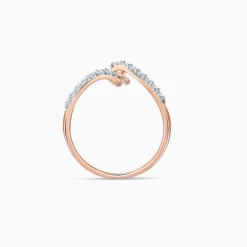 Rose Gold Spiral Lab Grown Diamond Ring