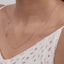 Rose Gold Star Crossed Lovers Necklace