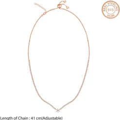 Rose Gold Starry Choker Tennis Necklace