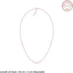 Rose Gold Stoned Necklace