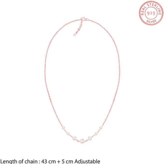 Rose Gold Stoned Necklace