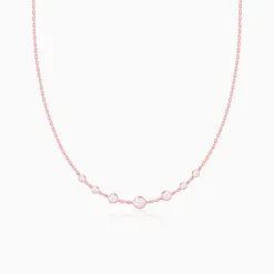 Rose Gold Stoned Necklace