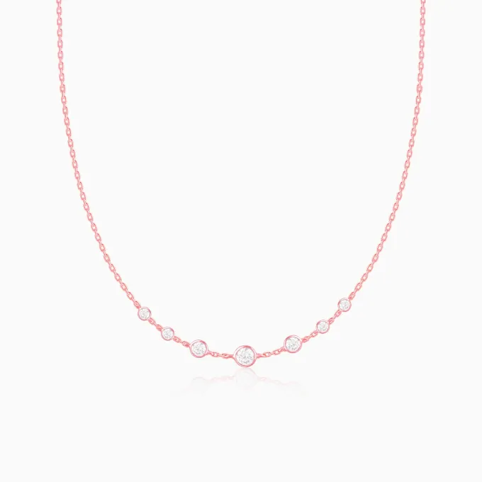 Rose Gold Stoned Necklace