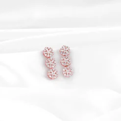Rose Gold Studded Flower Earrings