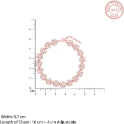 Rose Gold Studded Flower Set of Three