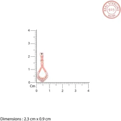 Rose Gold Stylish Drop Pendants With Link Chain