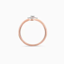 Rose Gold Sun Dangler Diamond Ring