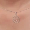 Rose gold Sunpetal Filigree Pendant With Link Chain