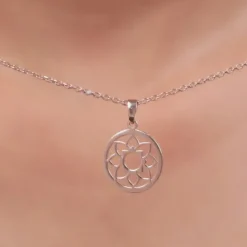 Rose gold Sunpetal Filigree Pendant With Link Chain