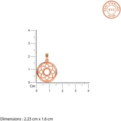 Rose gold Sunpetal Filigree Pendant With Link Chain