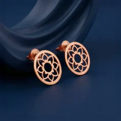Rose Gold Sunpetal Filigree Earrings
